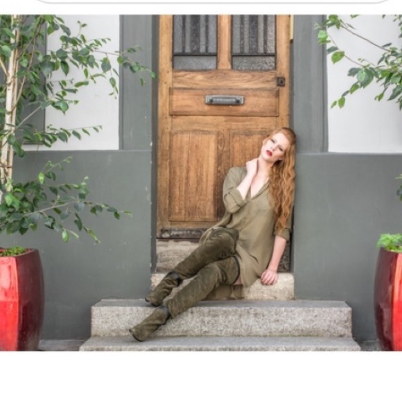 💙Gordana Dimitrijevic Suede Leather Tall Boots - Picture 3 of 15